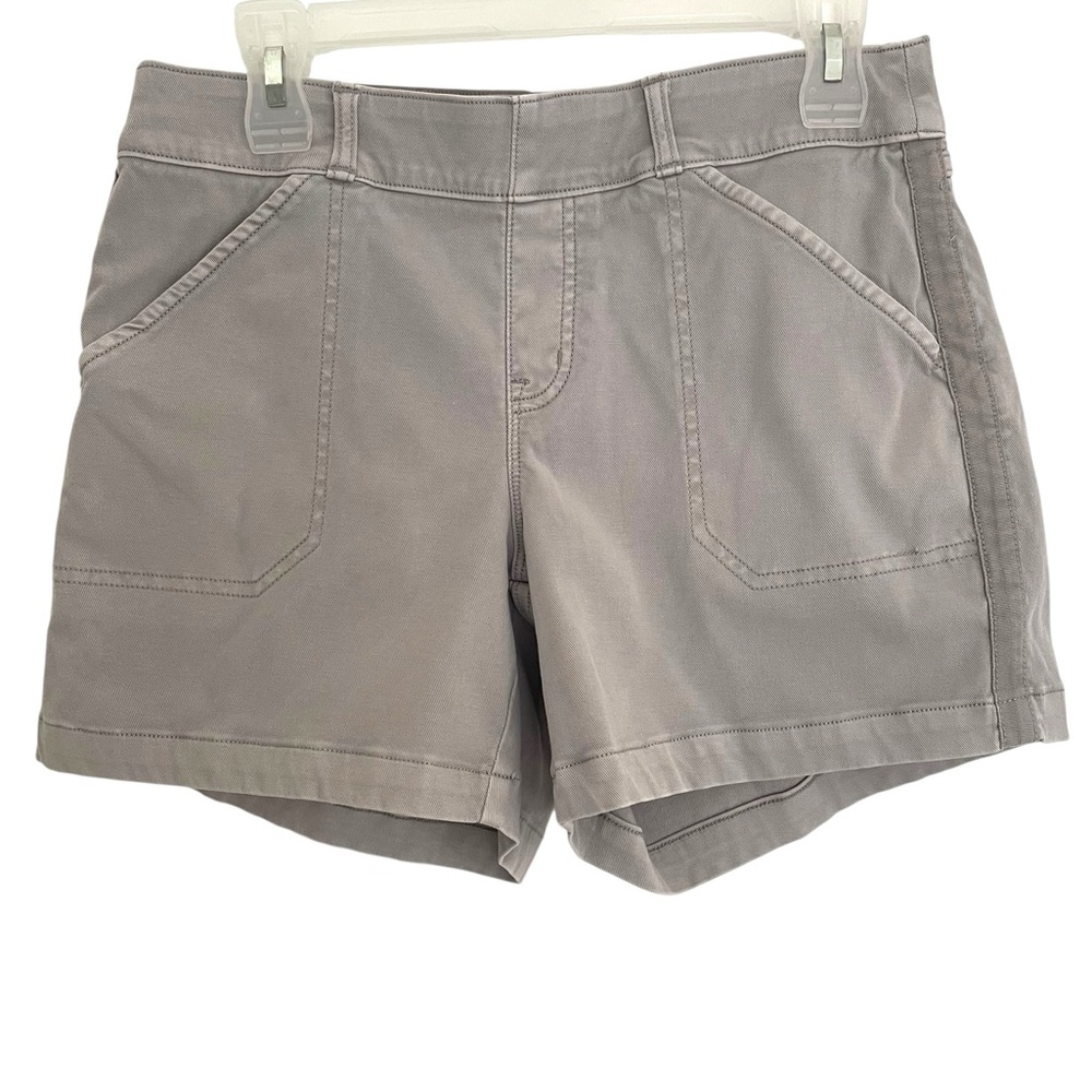 SPANX Gray Cargo Shorts Stretchy Casual Size M - Picture 1 of 10
